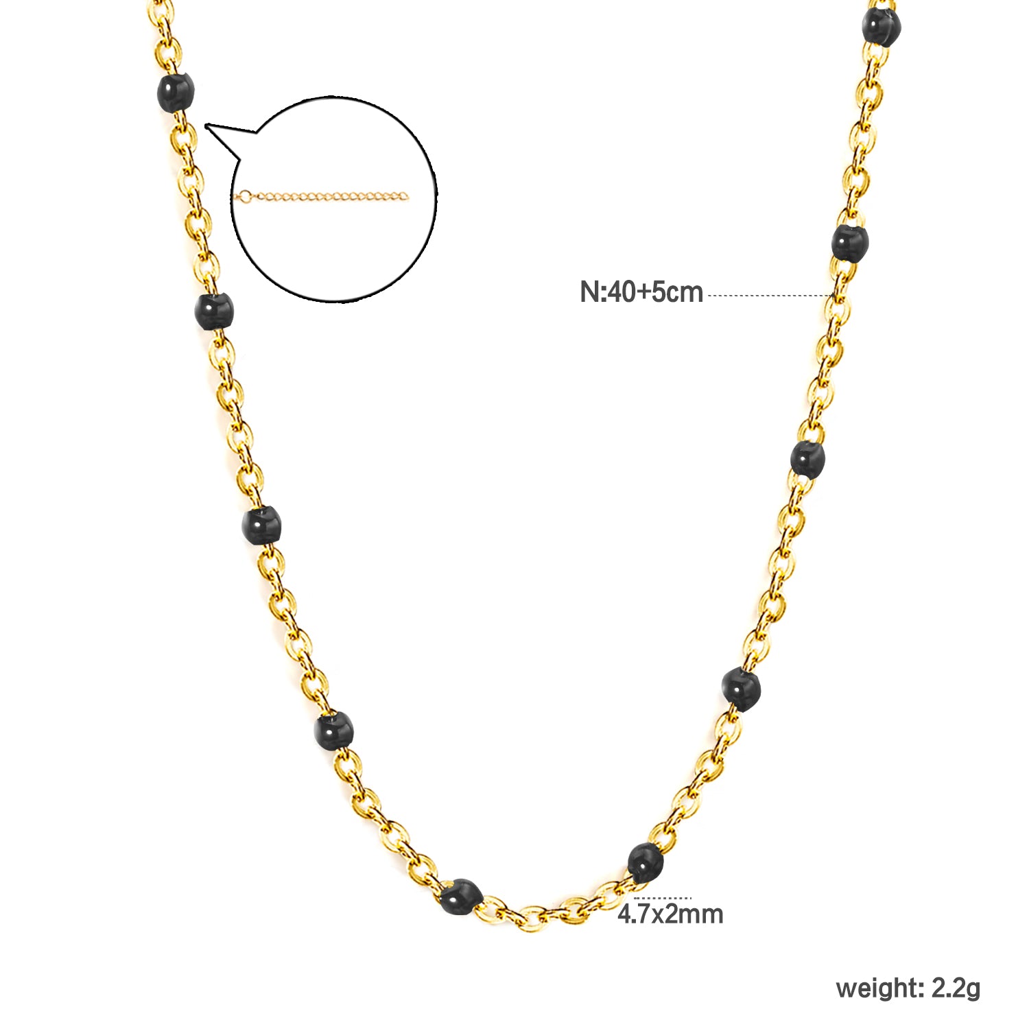 Beaded Rosary Style Station Necklace