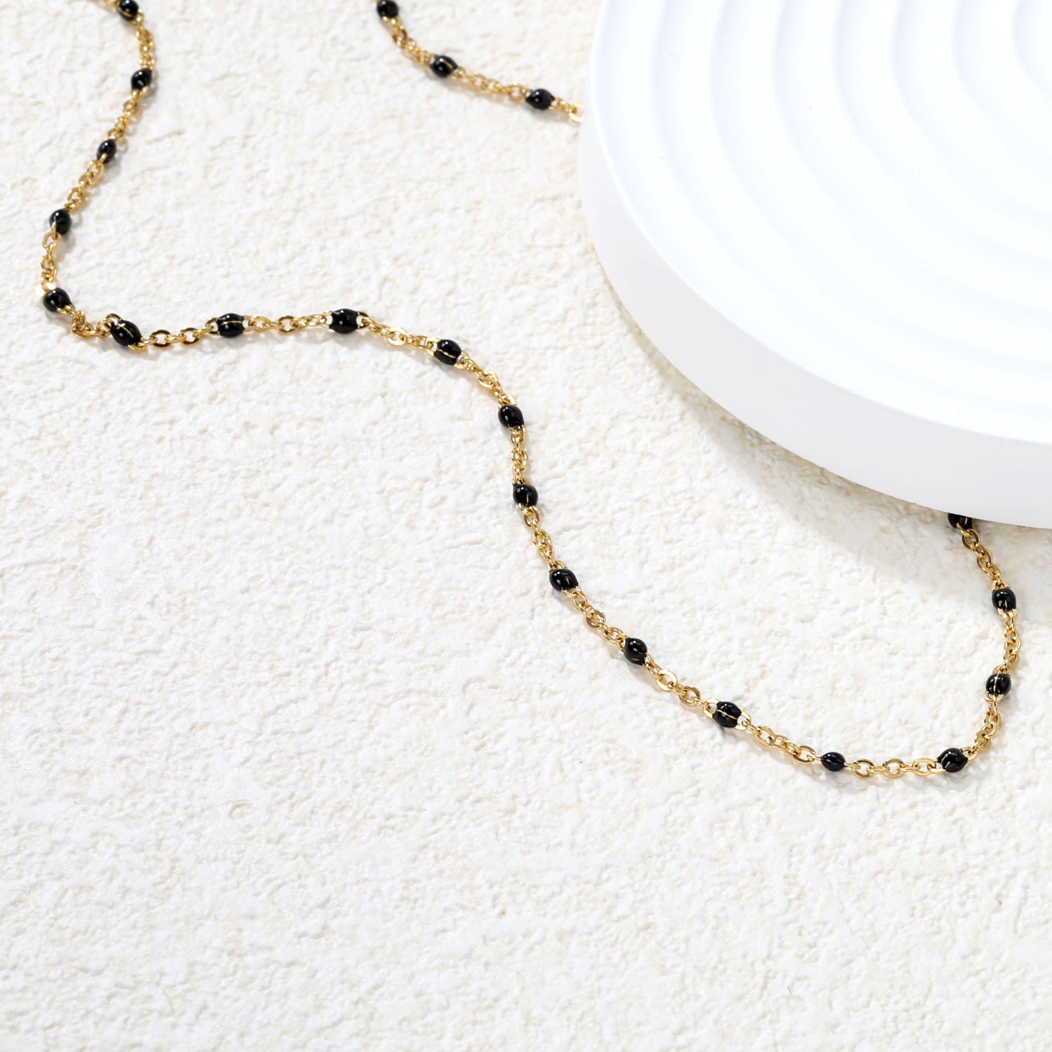 Beaded Rosary Style Station Necklace