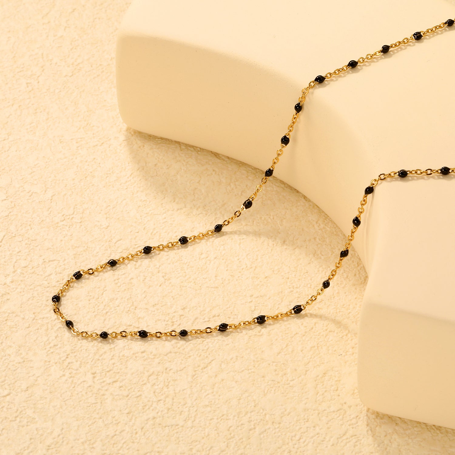 Beaded Rosary Style Station Necklace