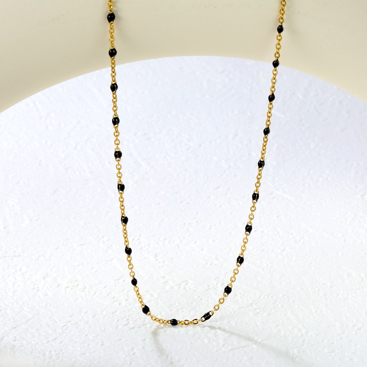 Beaded Rosary Style Station Necklace