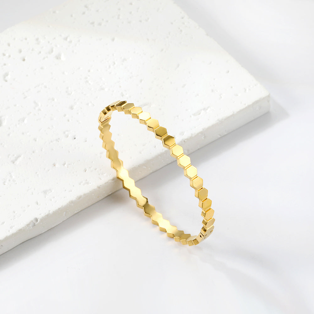 Honeycomb Hexagon Bangle