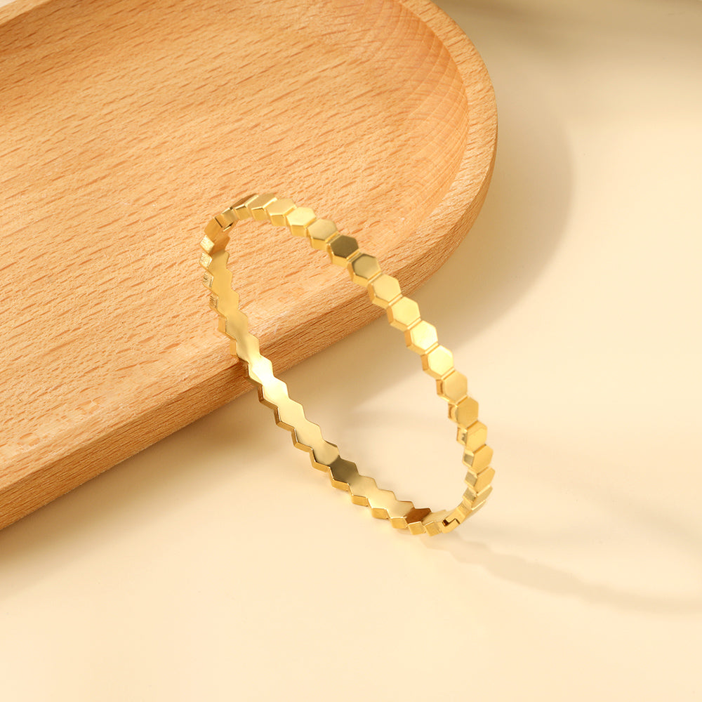 Honeycomb Hexagon Bangle