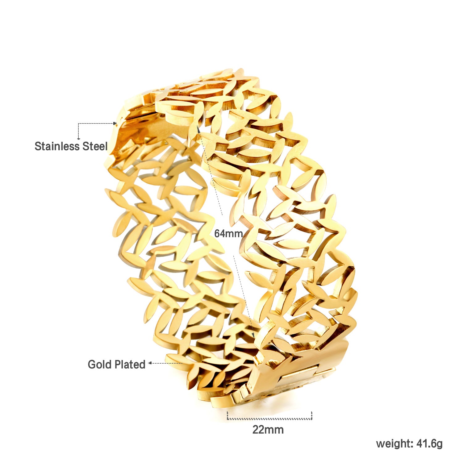 Laurel Leaf Filigree Bangle