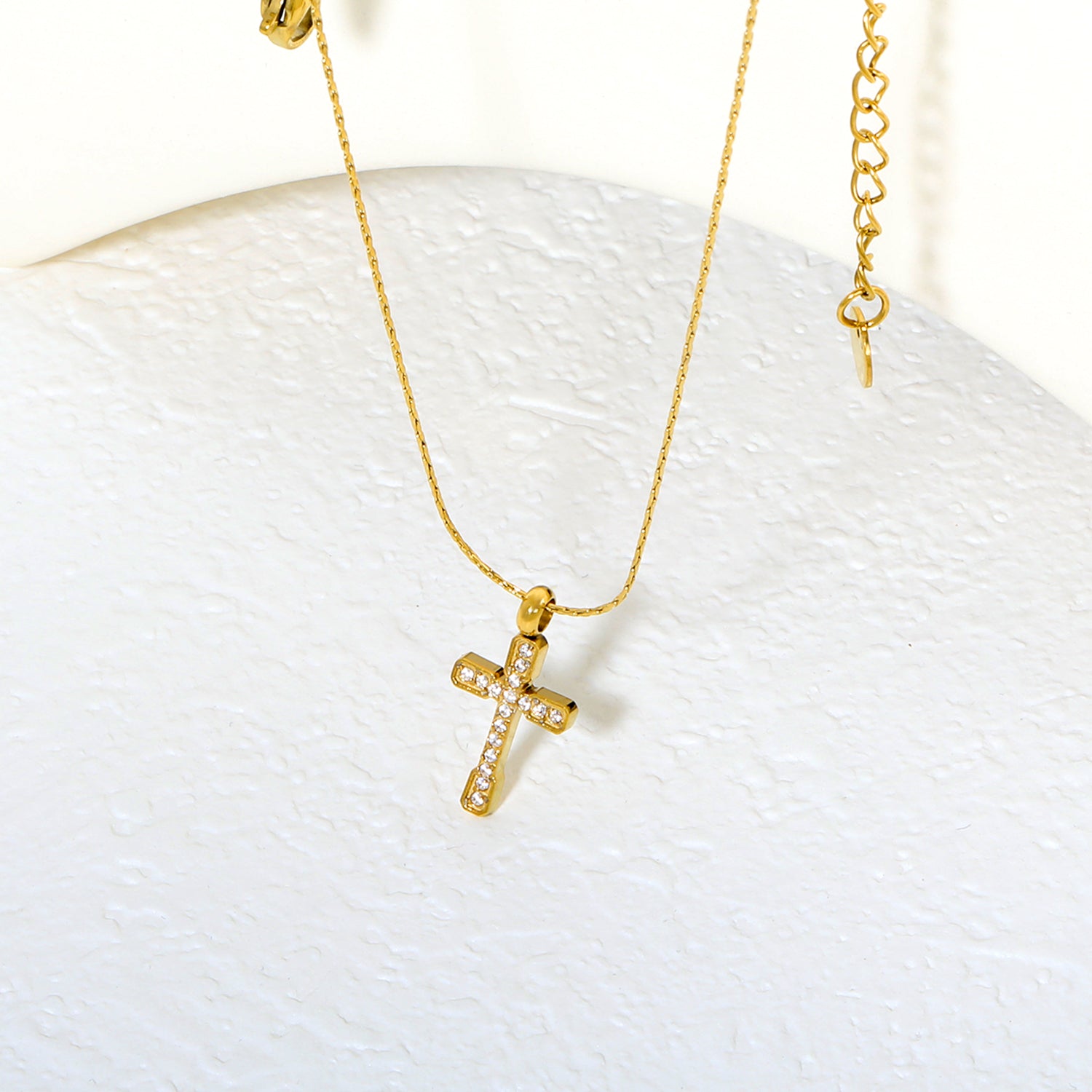 Sparkling Pave Cross Pendant Necklace