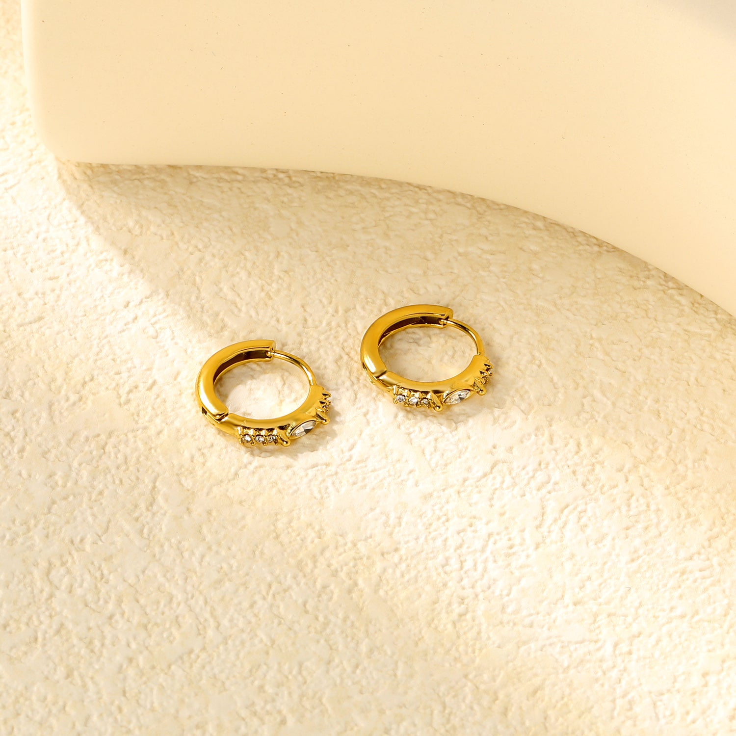 Starburst Huggie Hoop Earrings