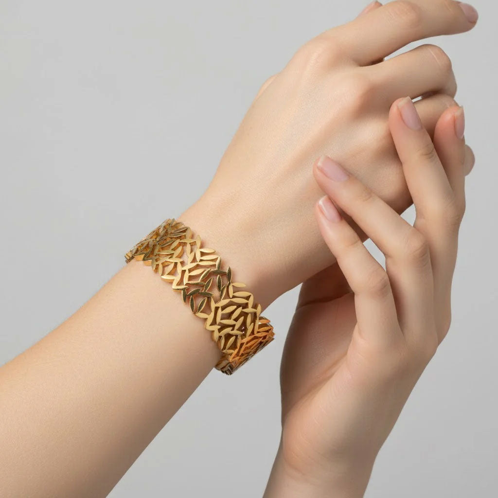 Laurel Leaf Filigree Bangle
