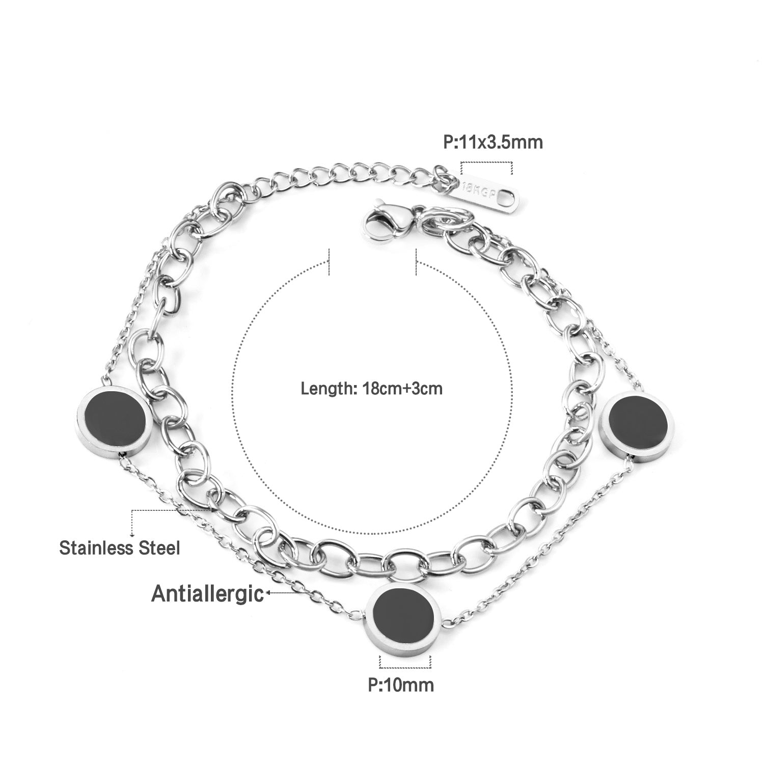 Timeless Medallion Double-Layer Bracelet