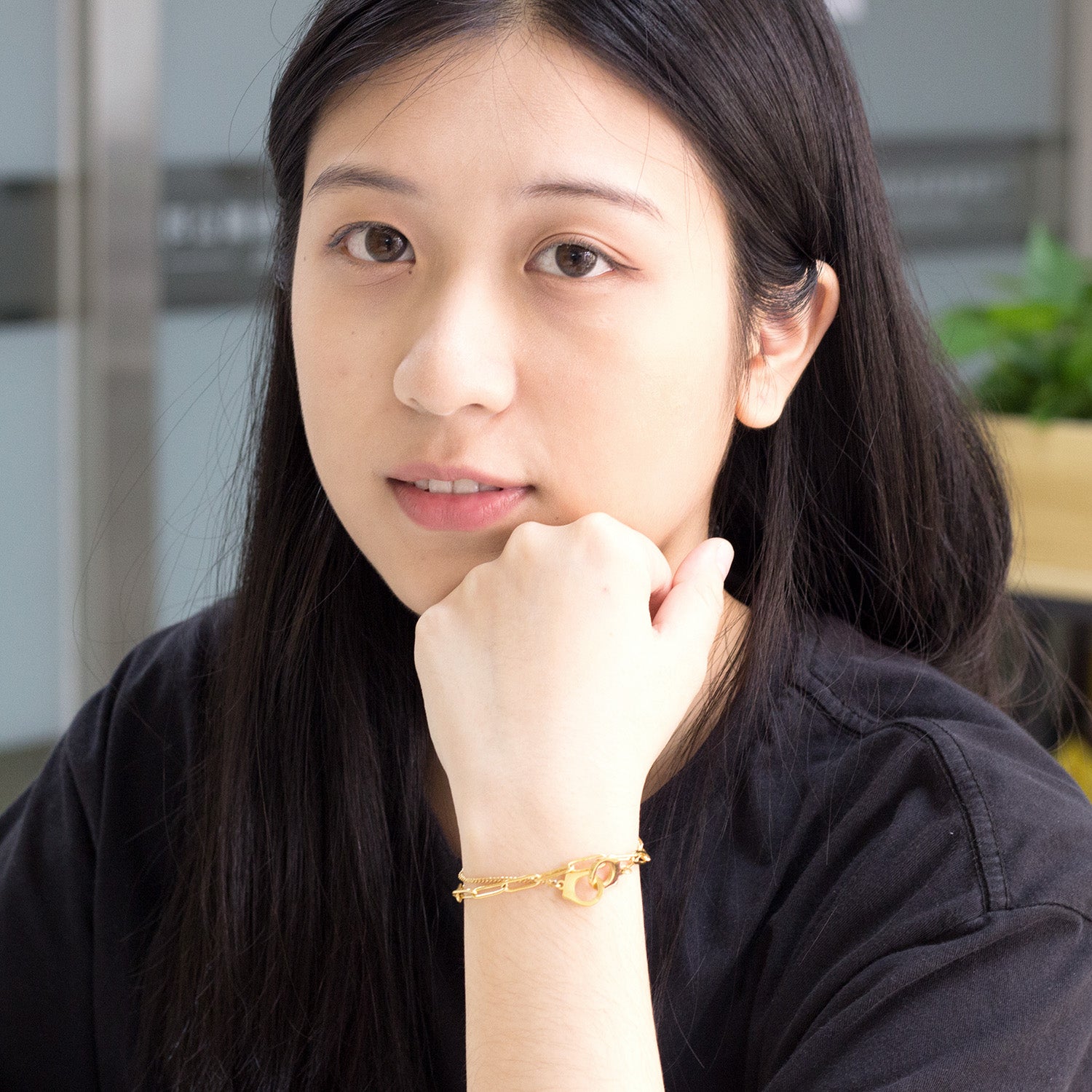 Linked Love Paperclip Layered Bracelet