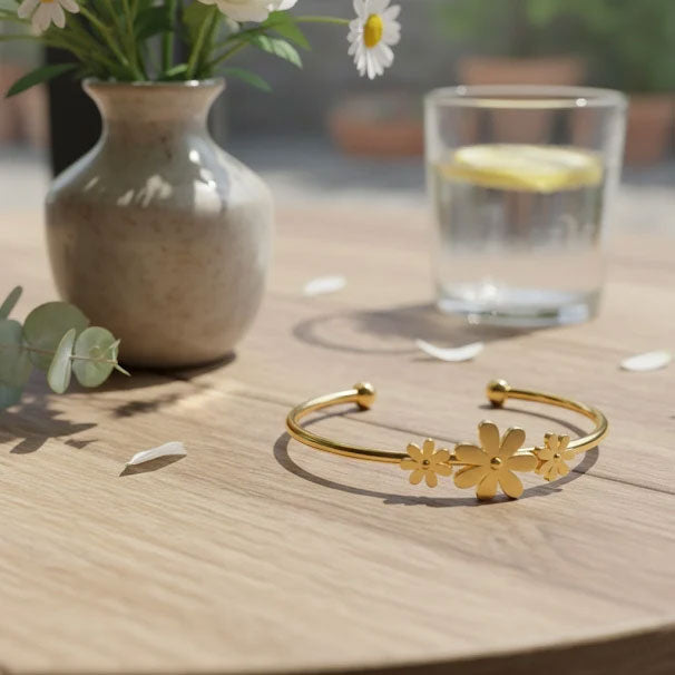 Golden Daisy Meadow Bangle