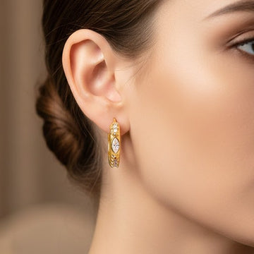 Starburst Huggie Hoop Earrings