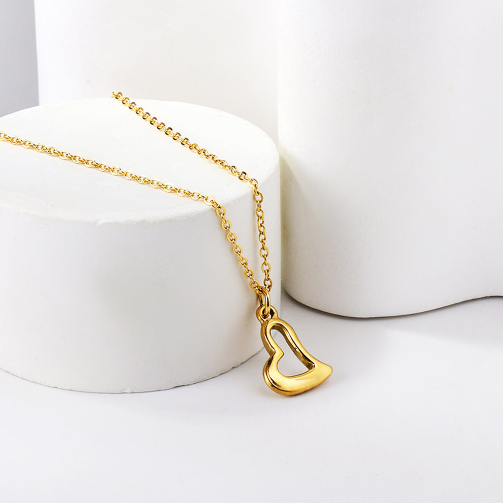 Open Heart Pendant Necklace