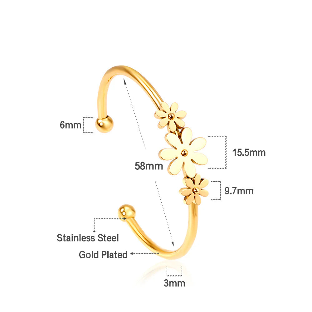 Golden Daisy Meadow Bangle