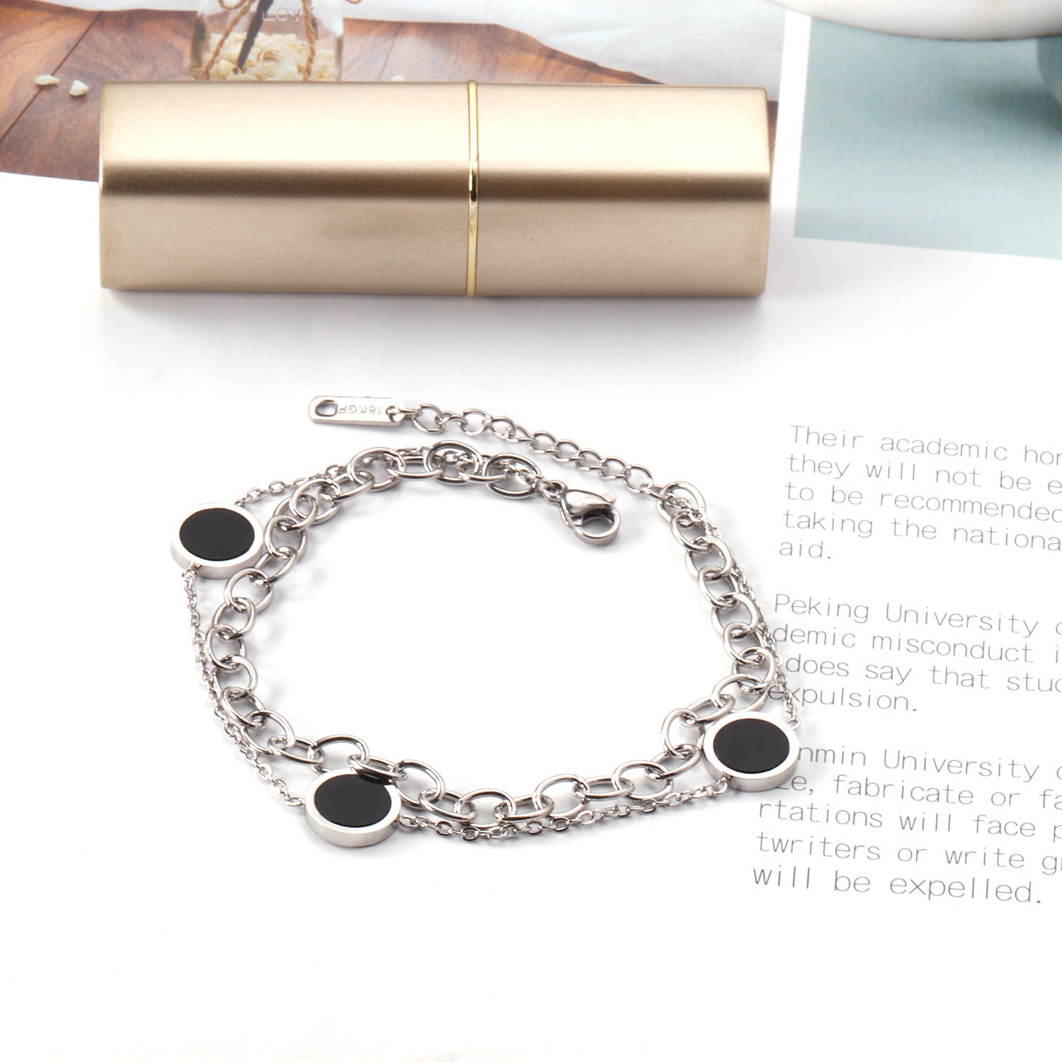 Timeless Medallion Double-Layer Bracelet