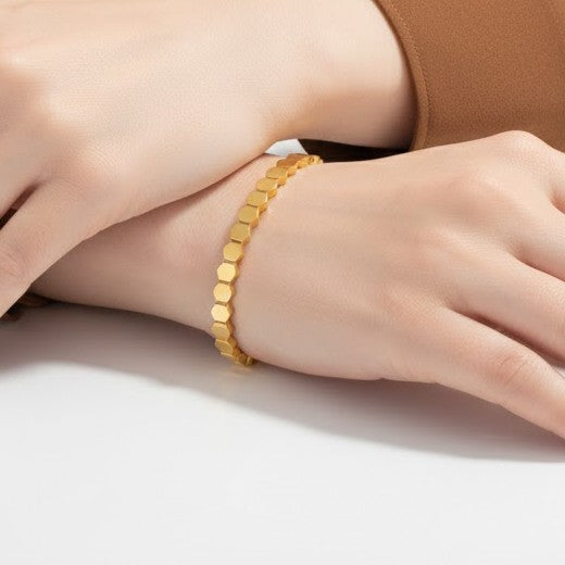 Honeycomb Hexagon Bangle