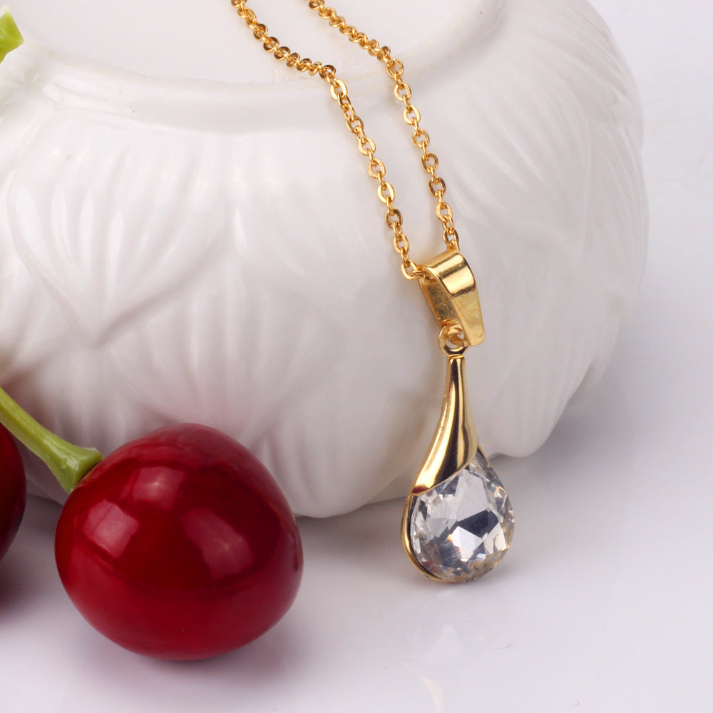 Teardrop Cubic Zirconia Jewelry Set